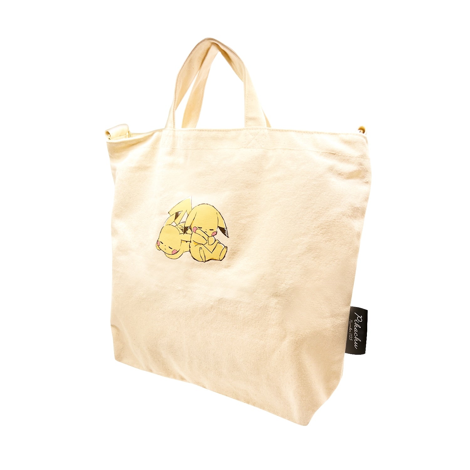 Pikachu number025 tote bag with cute design, official Pokemon Center Japan product from Japan