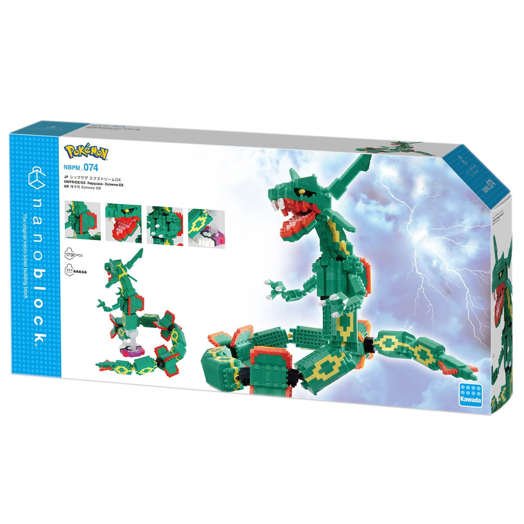 Nanoblock Rayquaza Extreme DX figure from Japan, detailed dragon design
