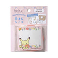 Writeable sticker Pokepiece Flower series from Japan, featuring colorful flower designs and Pokemon characters