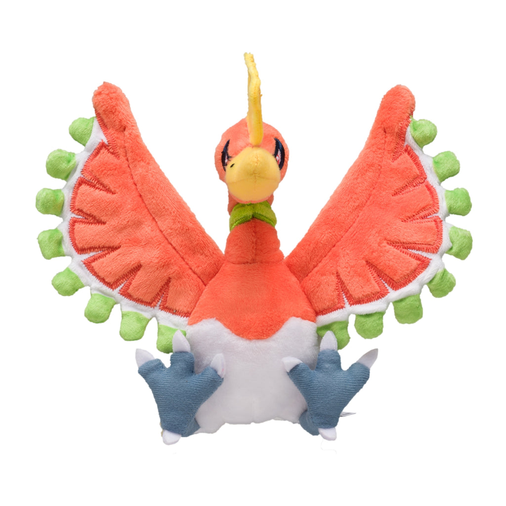 Authentic Ho-oh stuffed toy with detailed wings from Pokemon Center