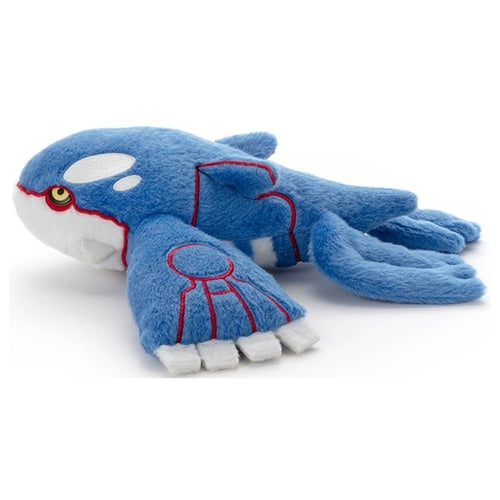 Kyogre plush toy sitting pose with authentic Pokemon Center tag from Japan