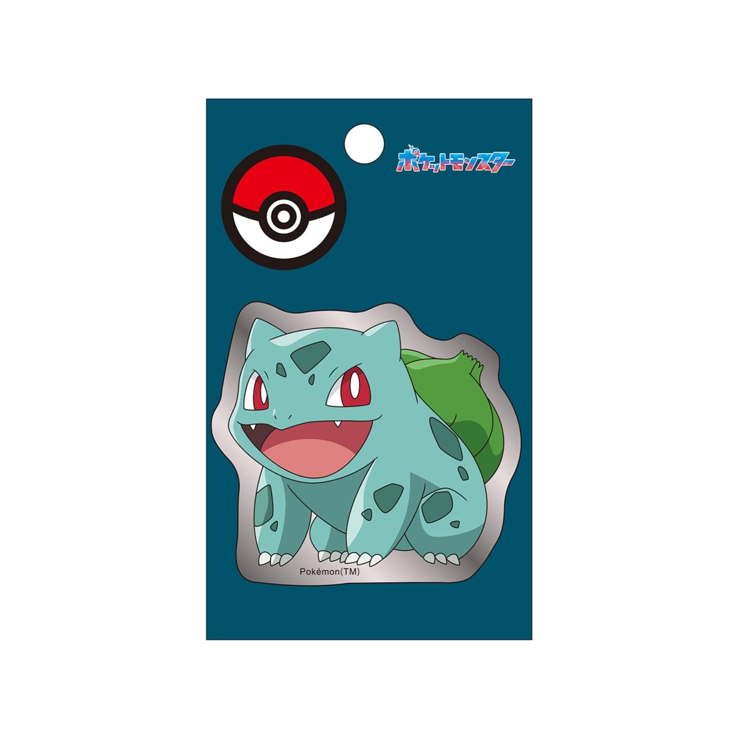 Bulbasaur silver sticker with detailed design from Japan, official Pokemon Center product
