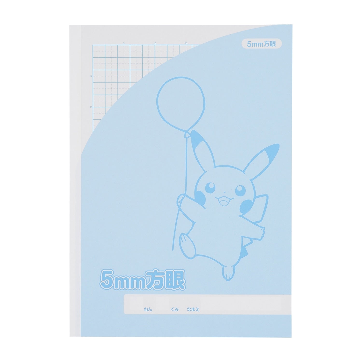 5mm grid Pokemon notebook with balloon Pikachu design from Japan