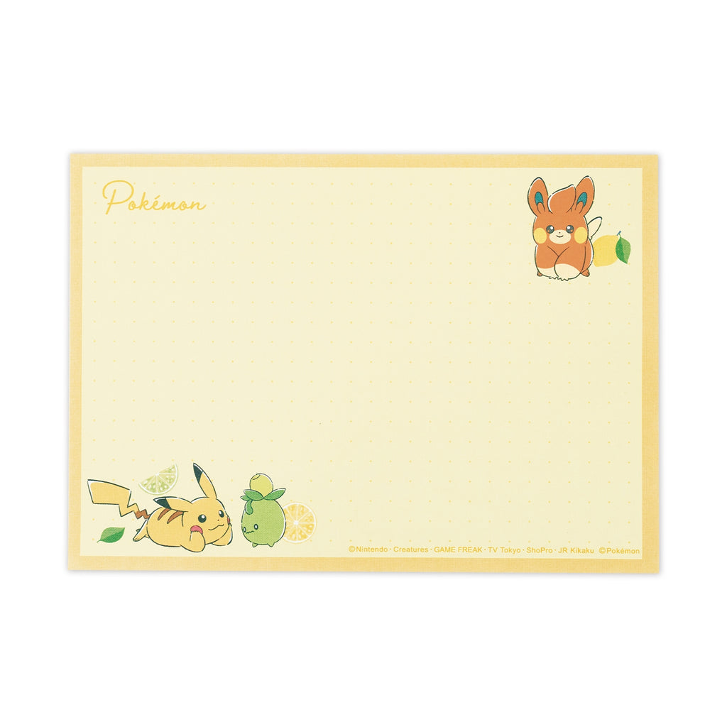 Back view of Pokemon Clear Sheet Memo Cherry, sourced from Japan