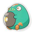 Pokemon Sticker Halabari from Japan, featuring Bellibolt with vibrant electric design