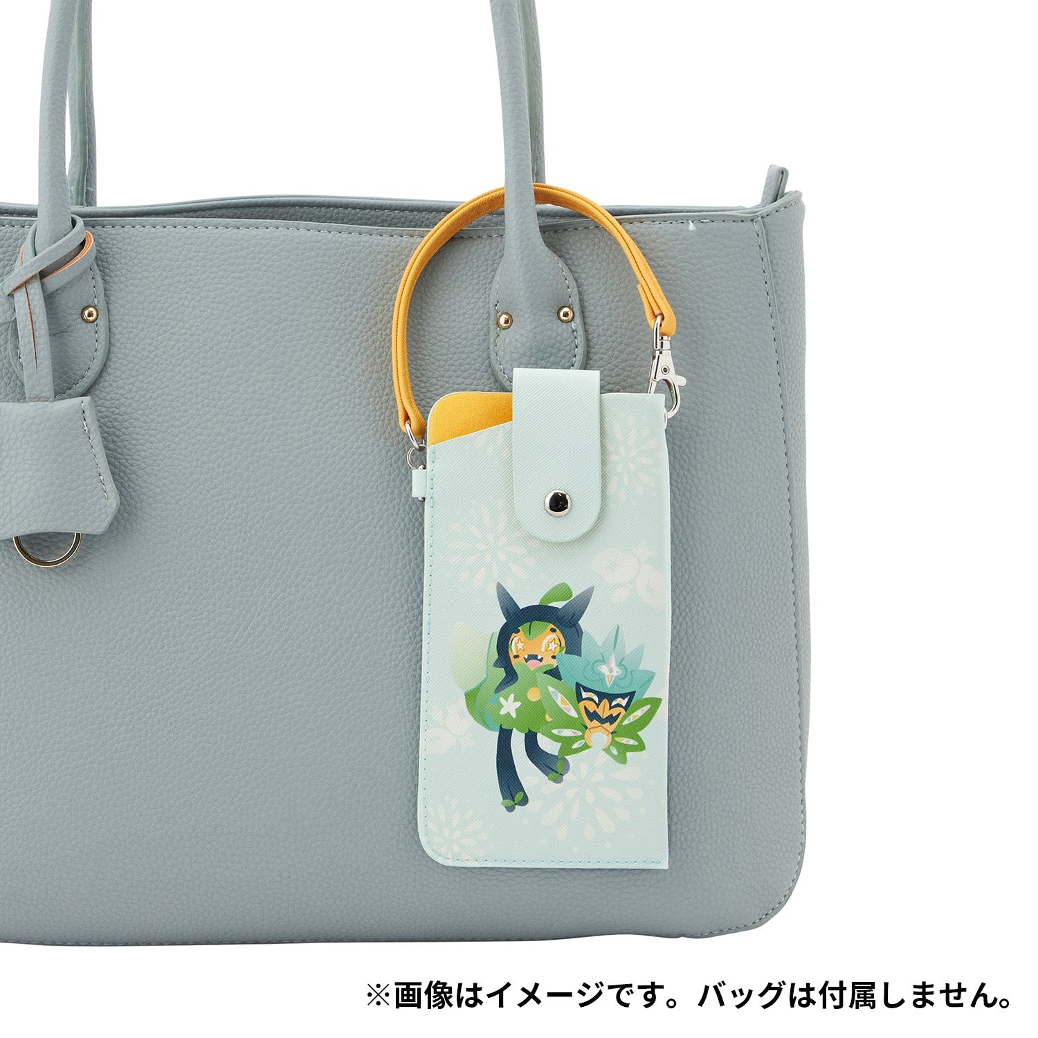 Pokemon glasses case attached to bag with long strap from Japan