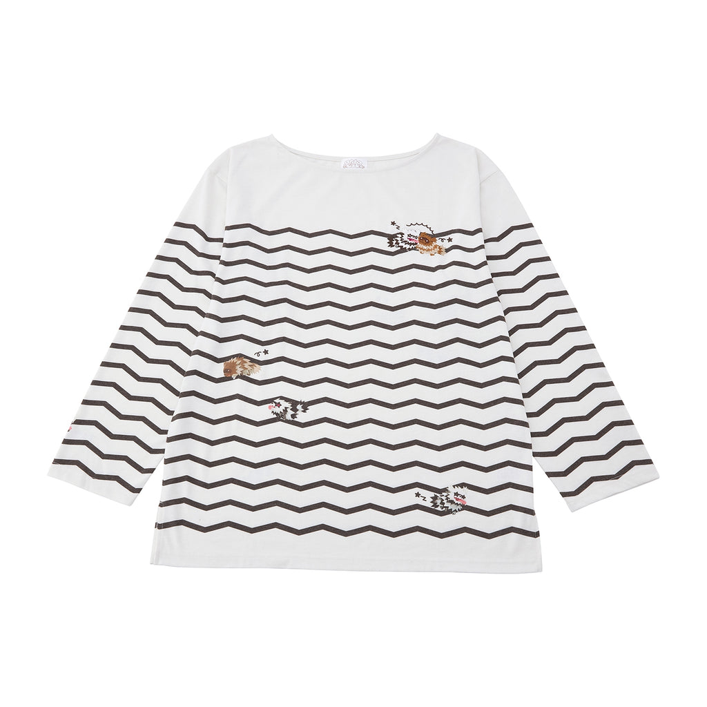 One-point embroidery long T-shirt Nitamono Zigzaguma & Galar Zigzaguma