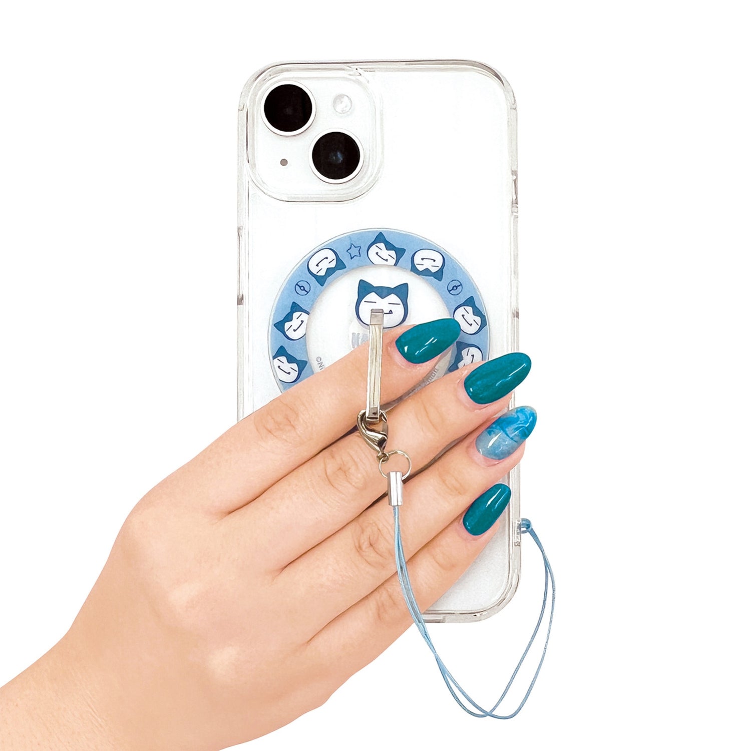 Pokemon Center Japan exclusive Snorlax phone ring, showcasing collectible item details
