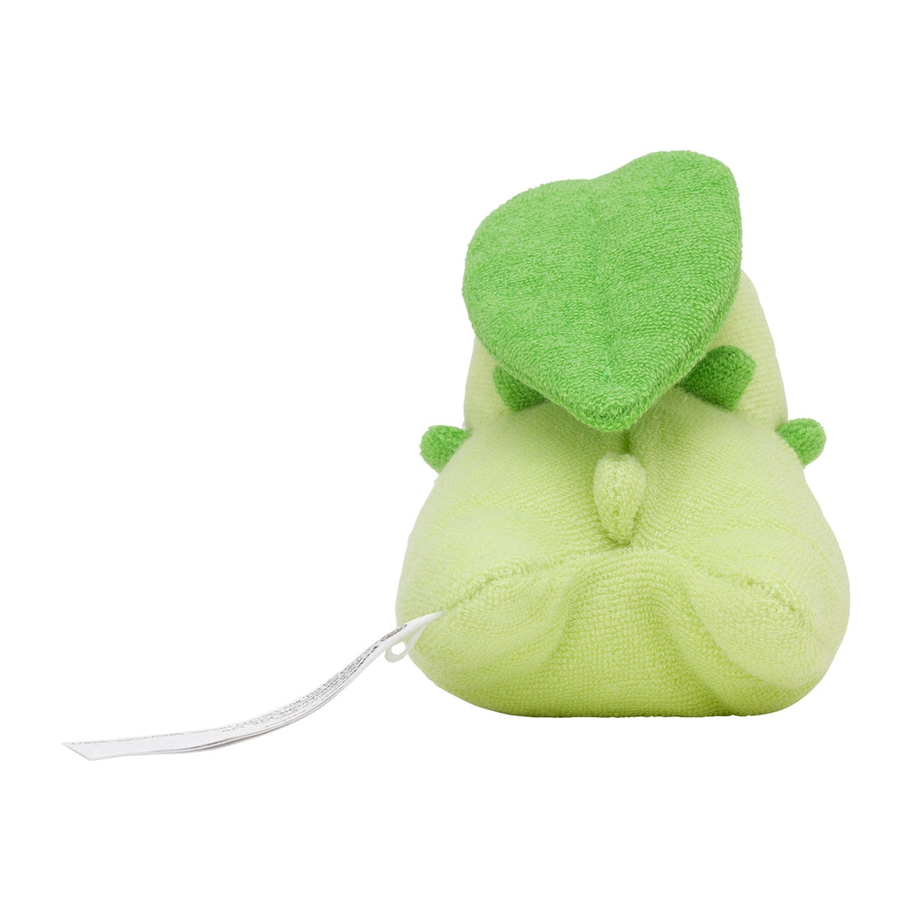 Authentic Japanese Chikorita plush toy, detailed leaf pattern