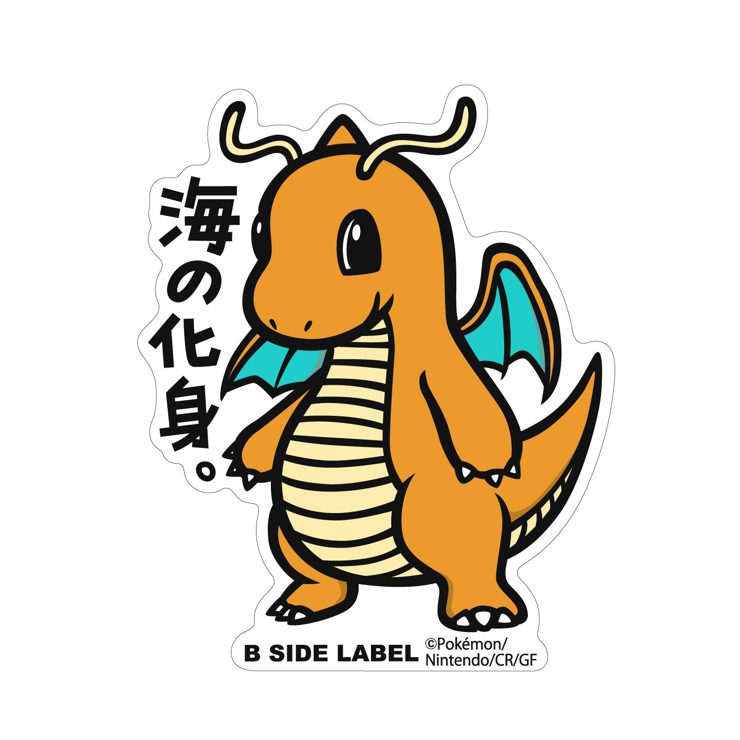 B-SIDE LABEL Pokemon Sticker BIG Kairyu Dragonite from Japan, large detailed artwork