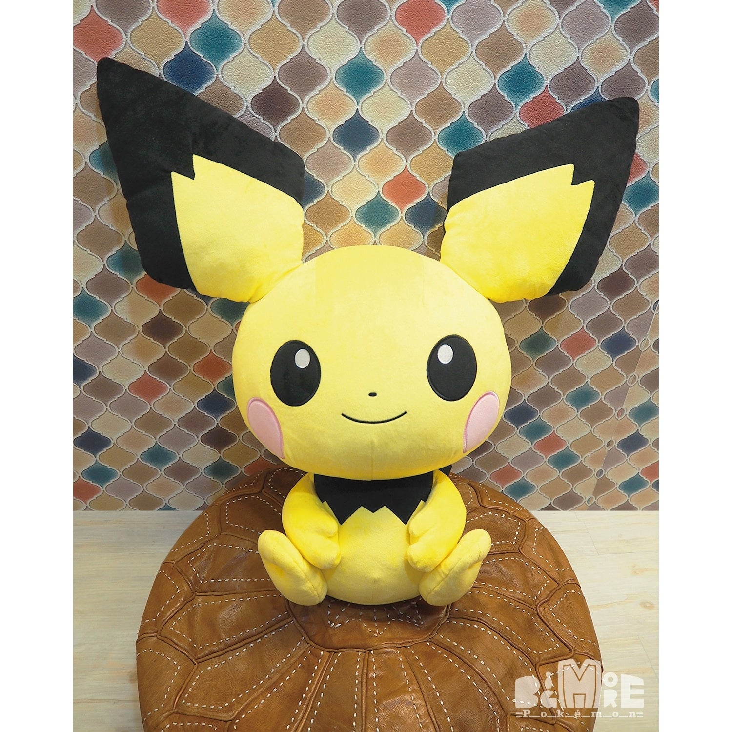 Big More! Pichu plushie, detailed stitching from Japanese vendor