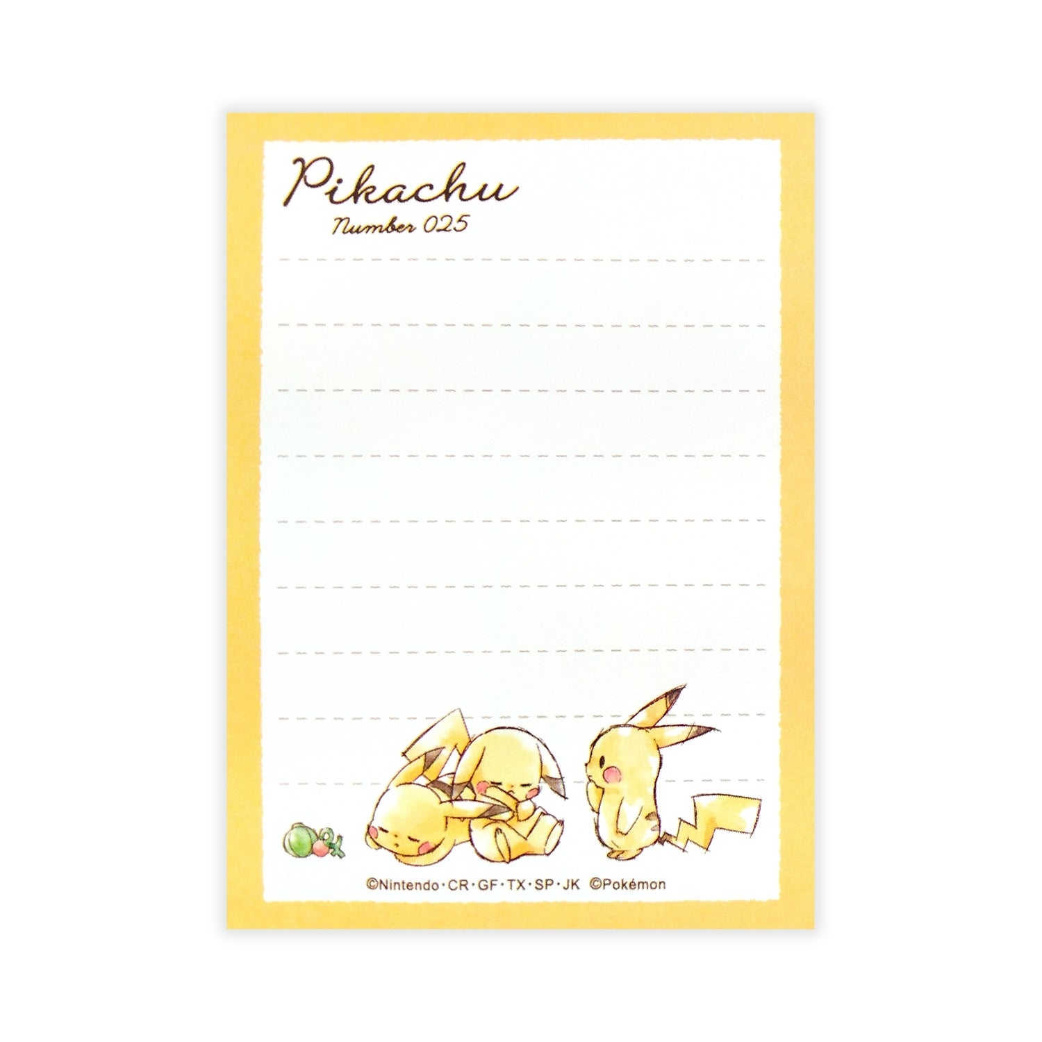 Official Pokemon Center Japan Pikachu flyer with detailed design