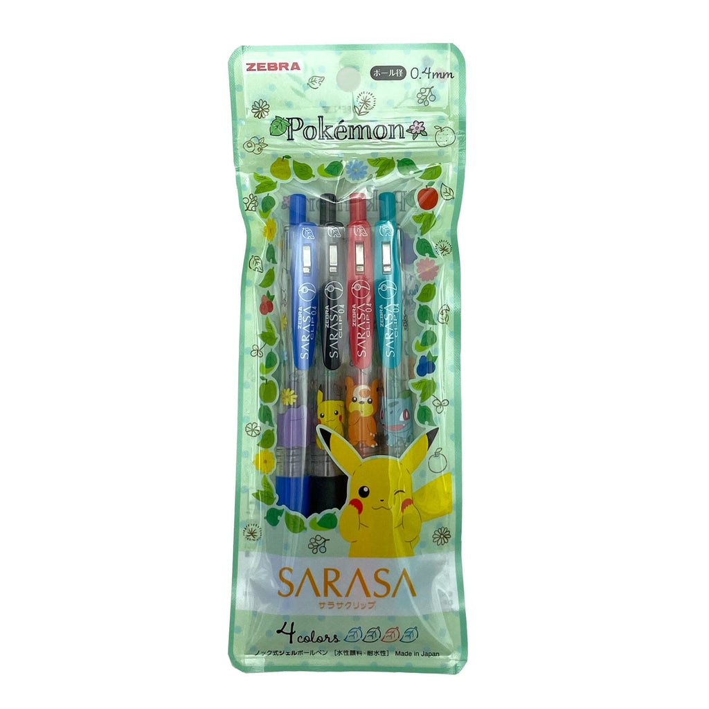 Sarasa Clip 4 Color Set with Natu, a Psychic/Flying-type Pokemon, from Japan