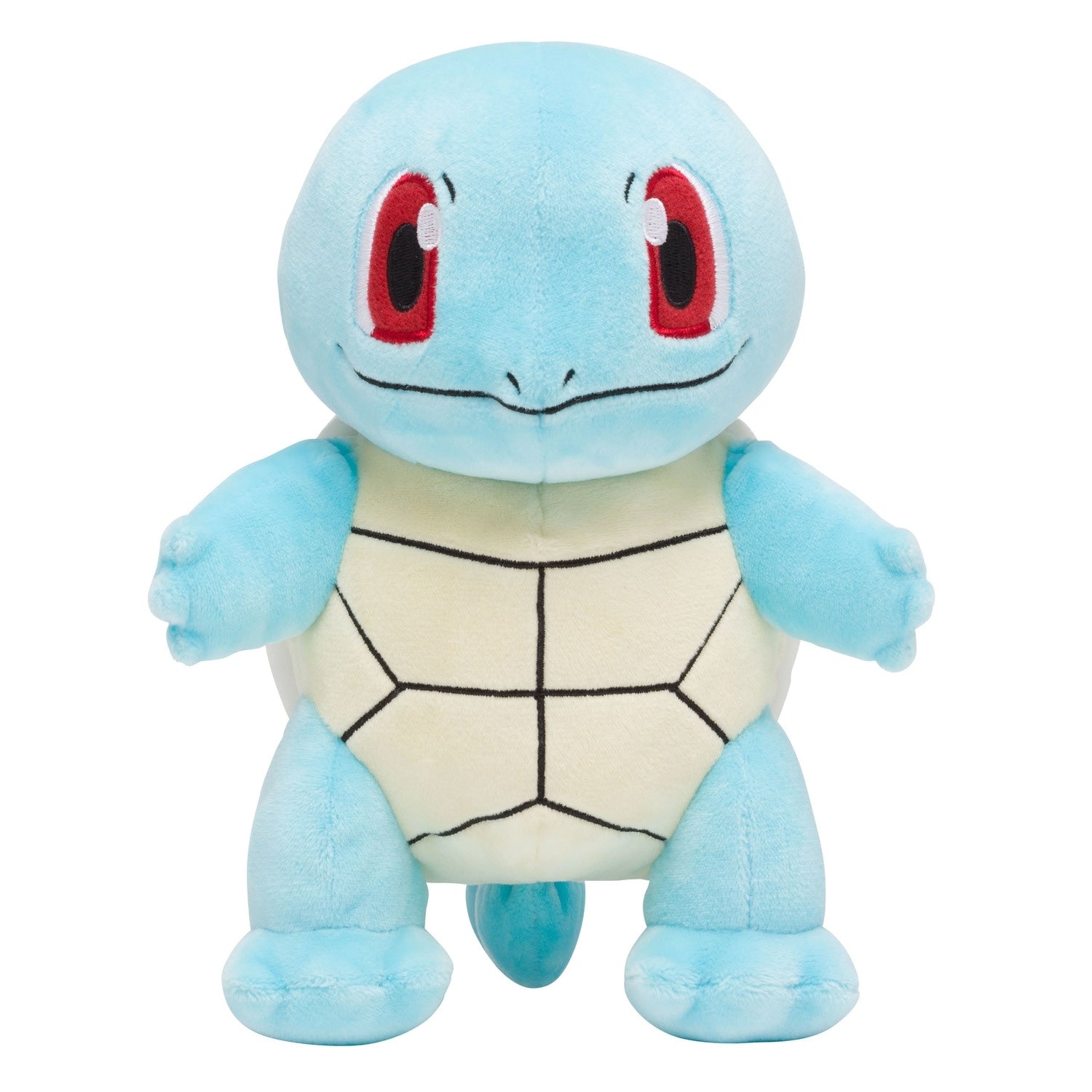 Cuddly Squirtle plush with big eyes and smile, authentic Japanese collectible