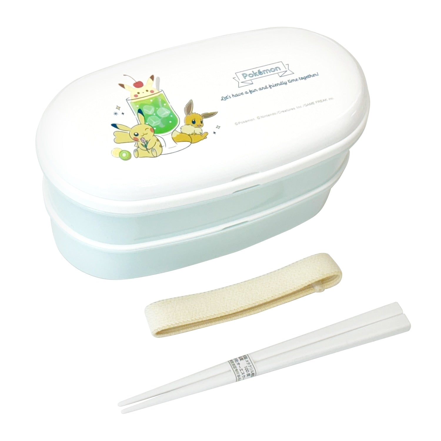 Oval range 2-tier lunch box/HAPPY DRINK