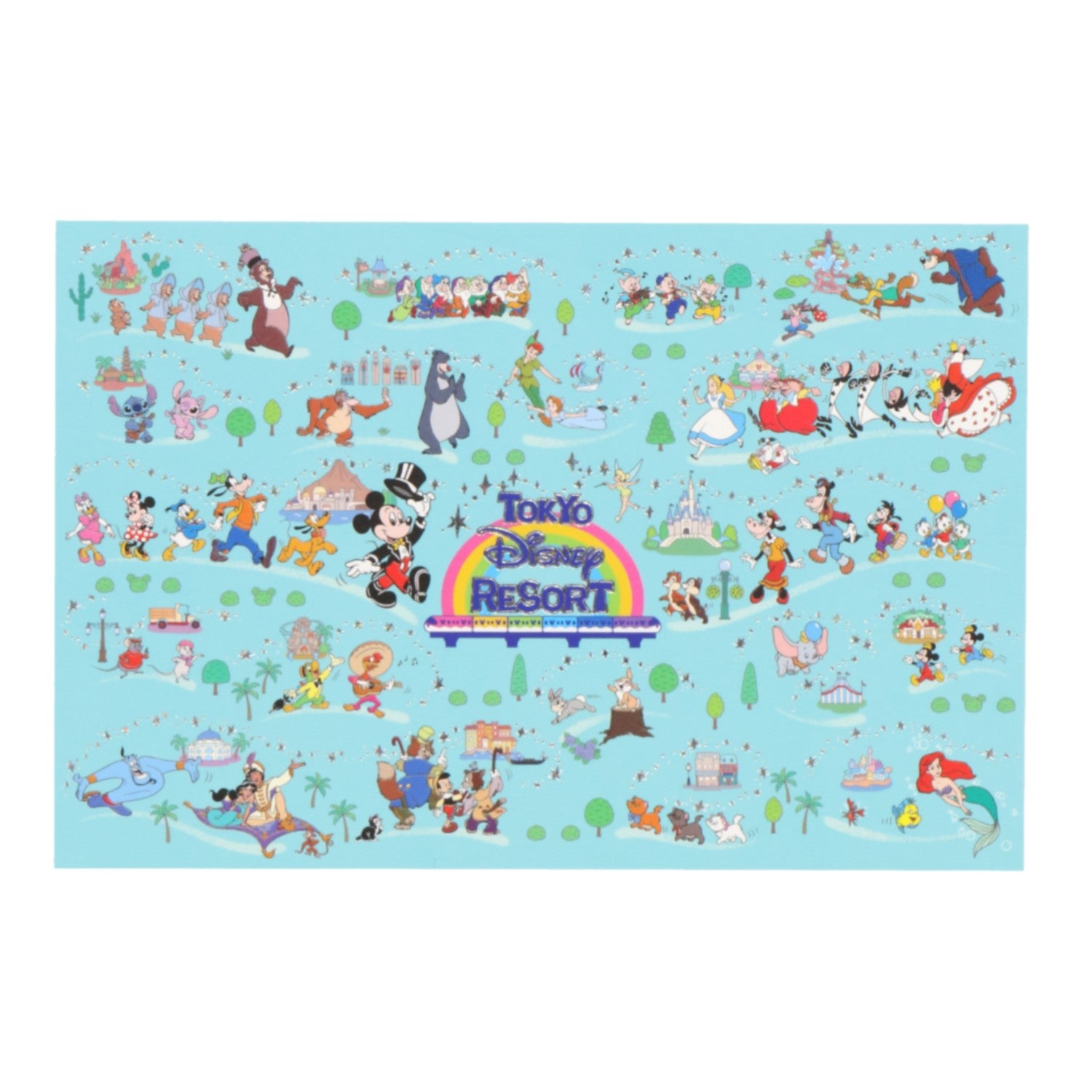Postcard Mickey Mouse and Friends