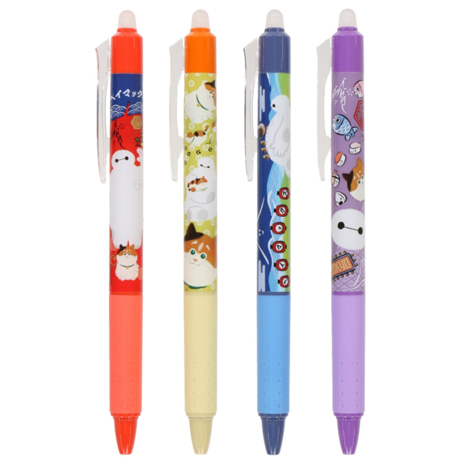 Ballpoint pen <Frixion> black 4 pieces Baymax