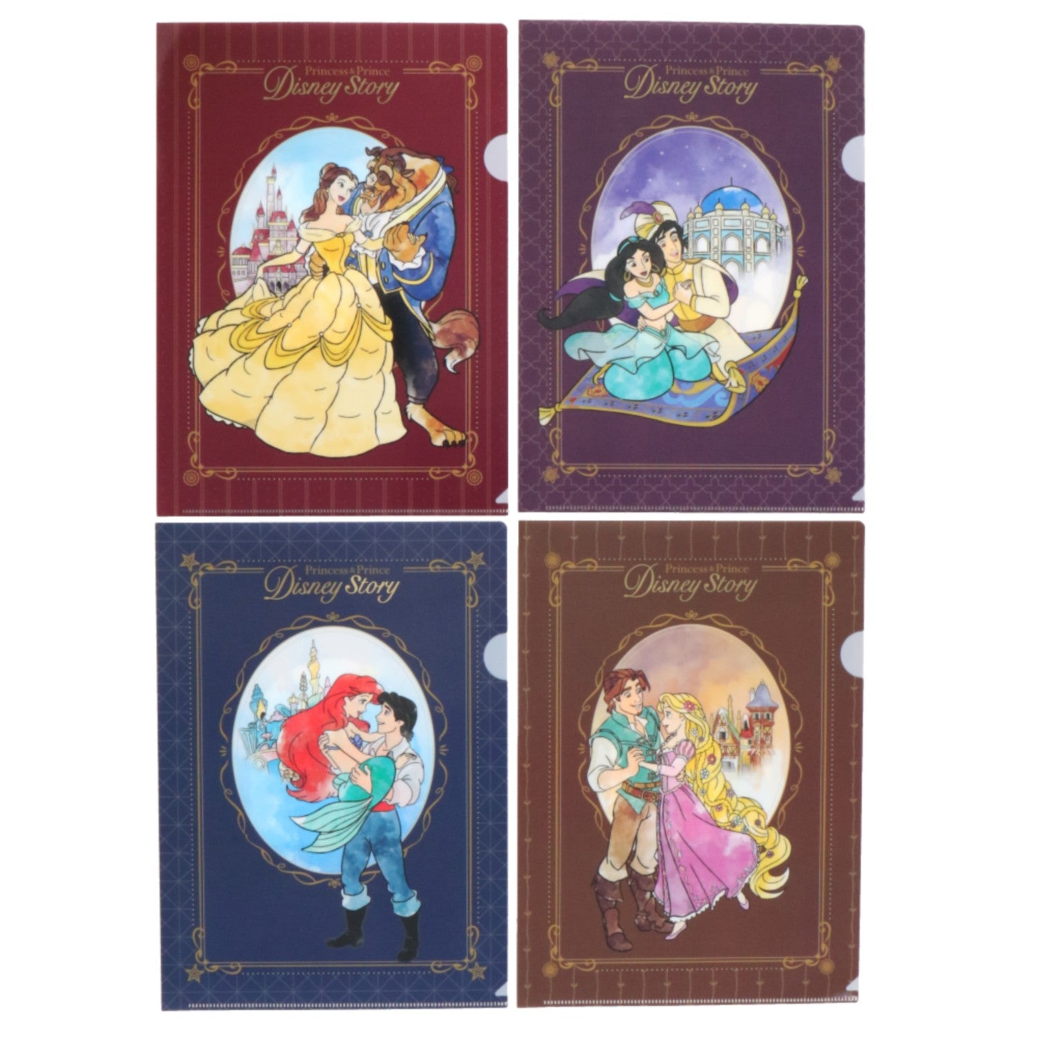 4 clear holders Disney Princess