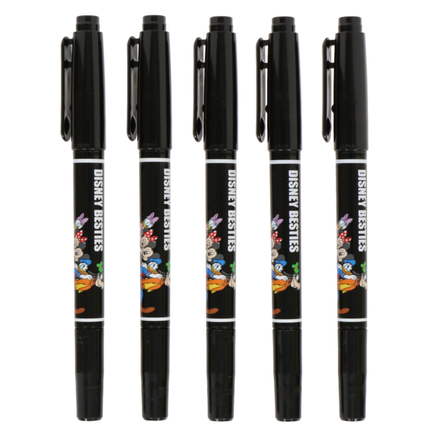 Oil-based pen <Mackie> 5 black Mickey Mouse and friends