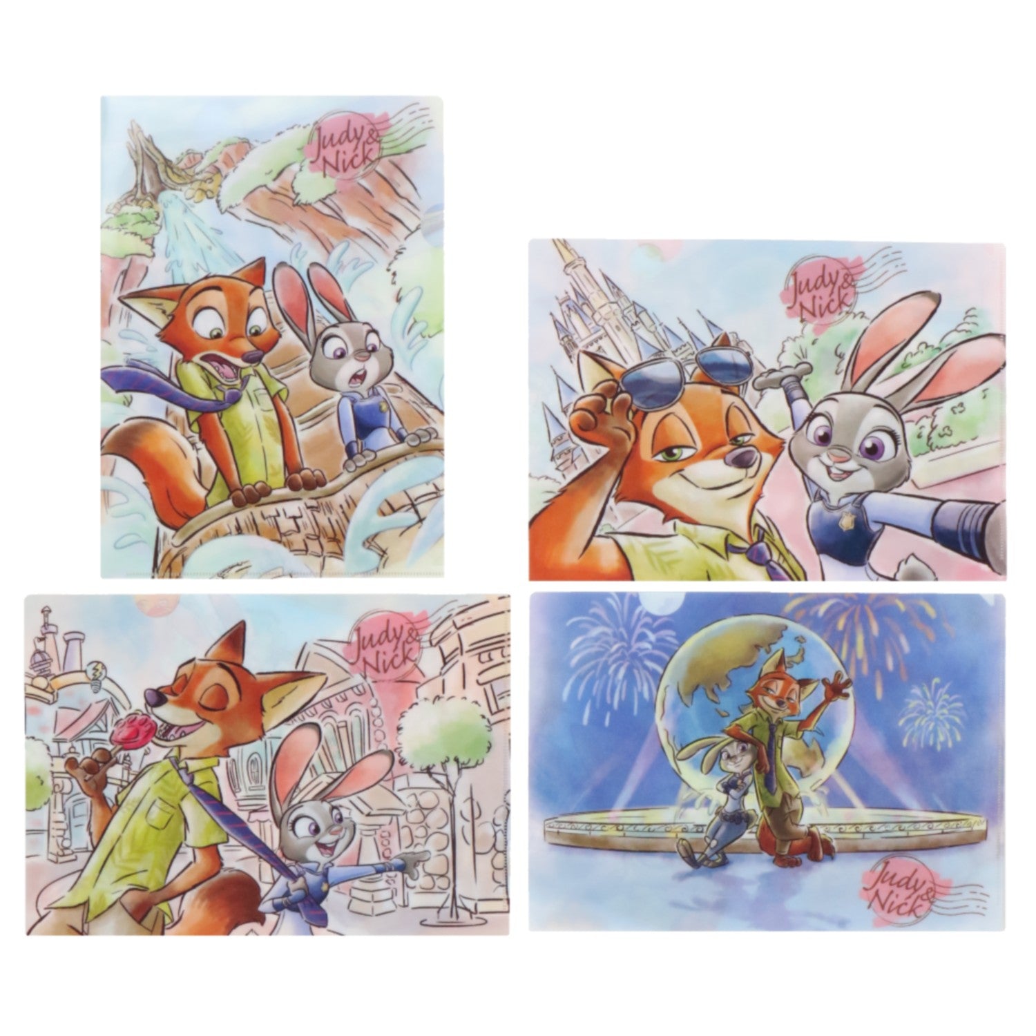 4 clear holders Zootopia