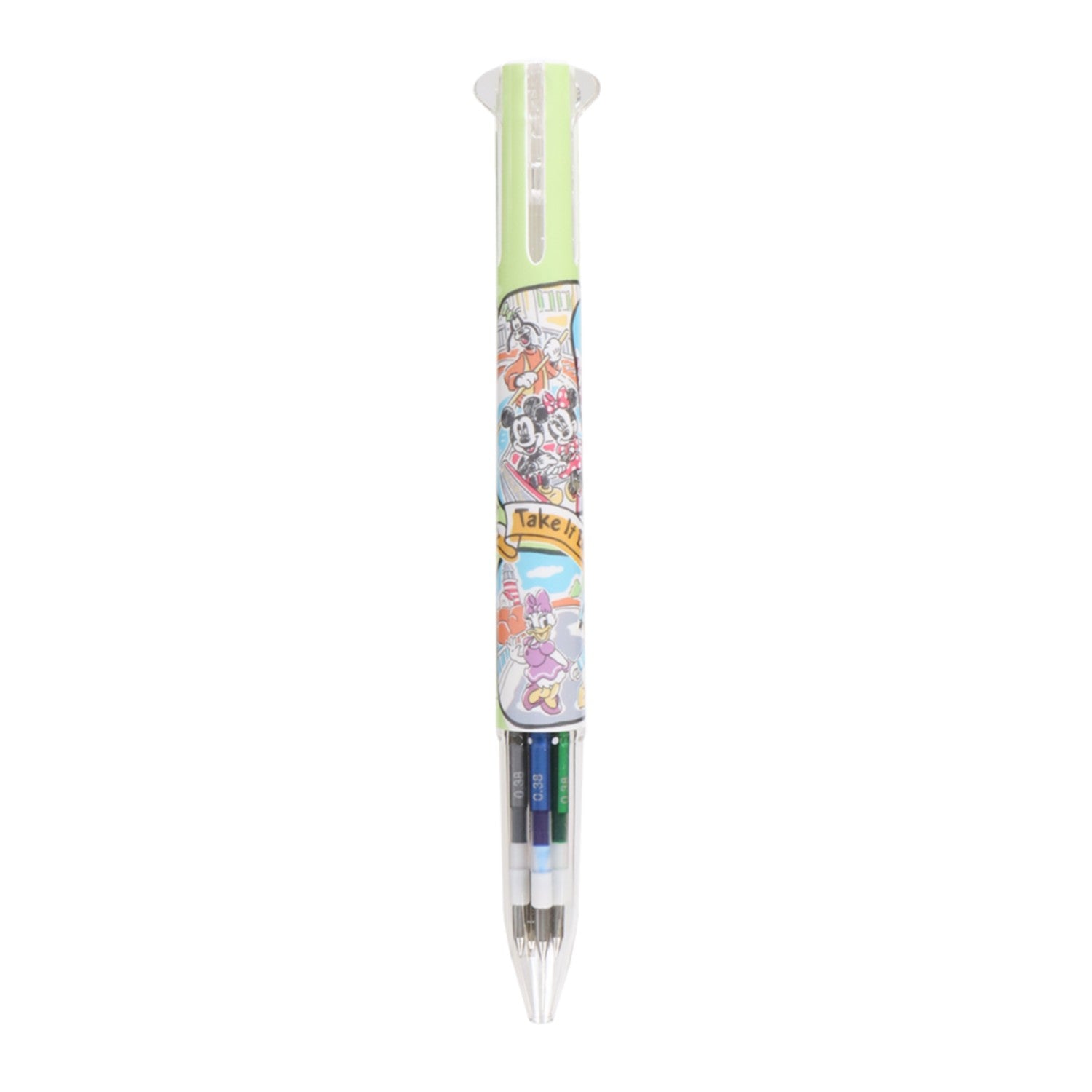 Ballpoint pen 4 colors & mechanical pencil <Style Fit> Mickey Mouse and friends