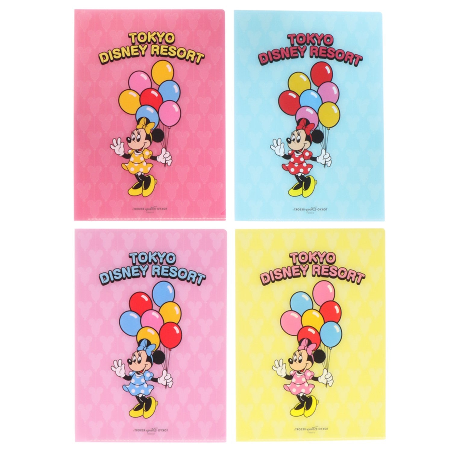 4 clear holders Minnie