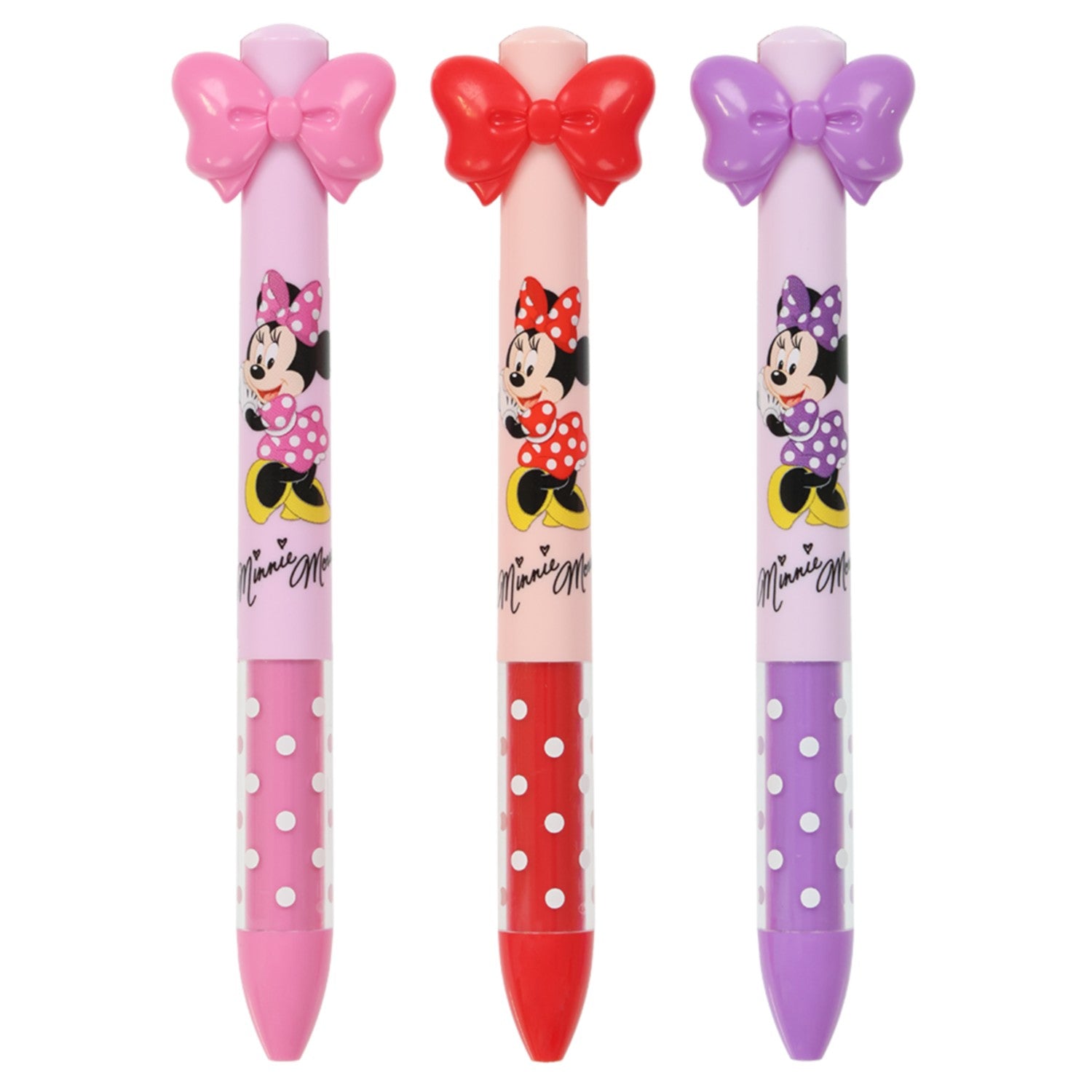 3 2-color ballpoint pens Minnie