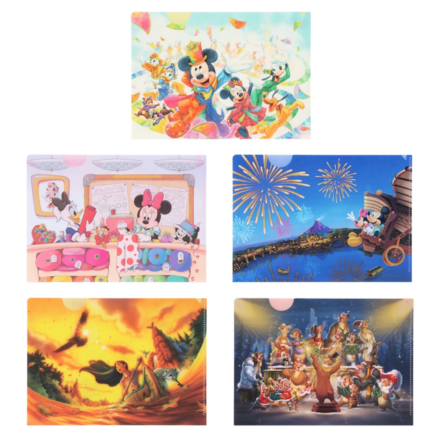 5 clear holders Tokyo Disney Resort