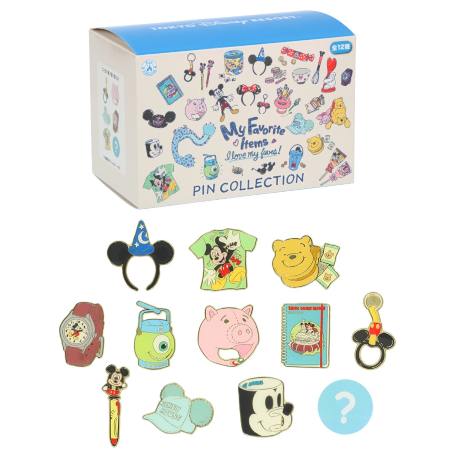 Pin badge 2 pieces x 6 bags Tokyo Disney Resort