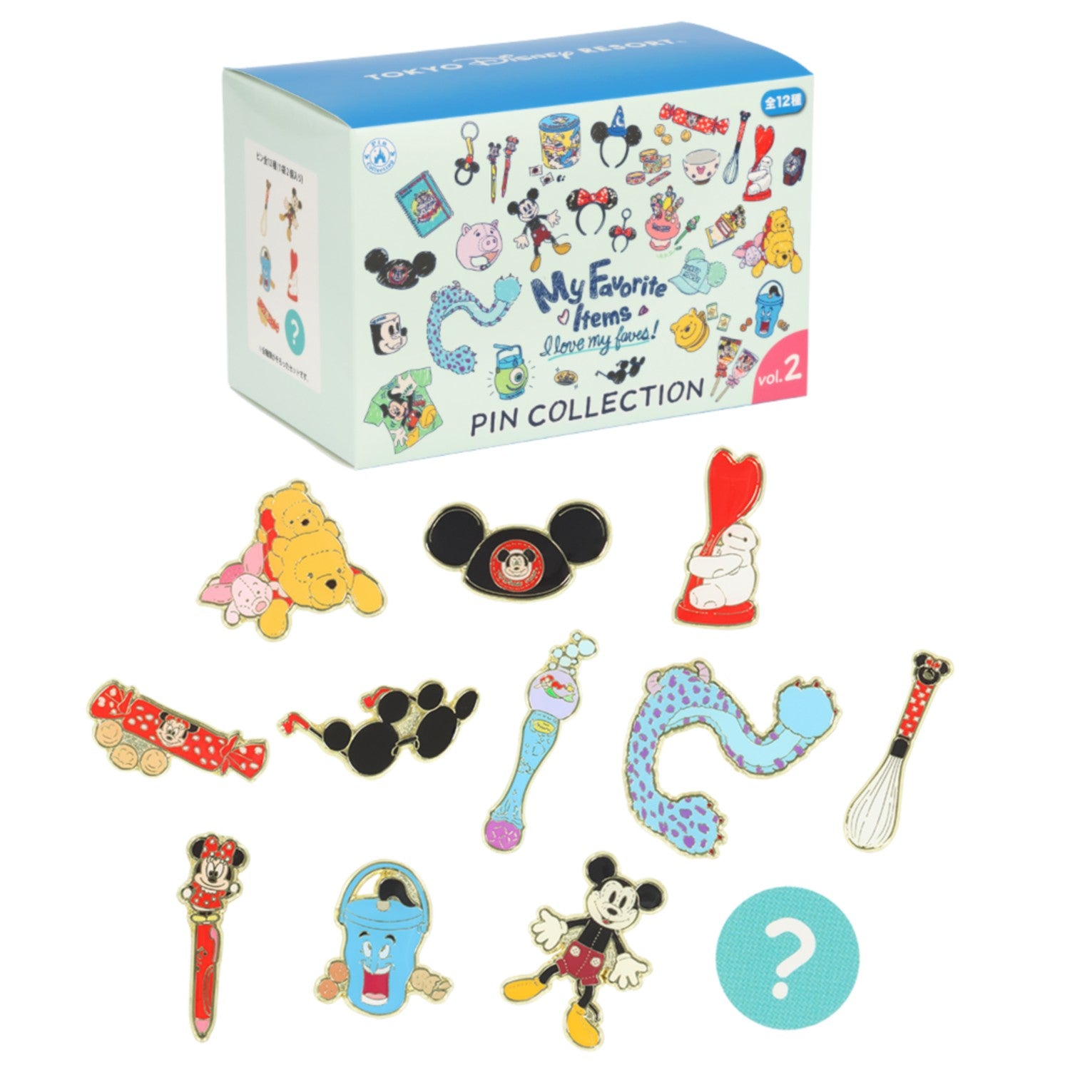 Pin badge 2 pieces x 6 bags Tokyo Disney Resort
