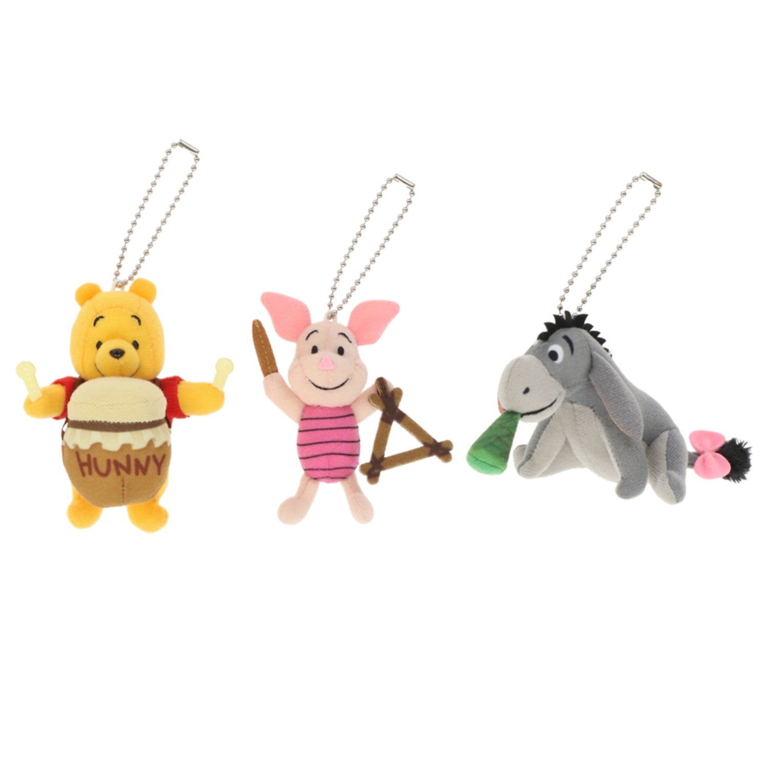 3 stuffed charms Winnie the Pooh