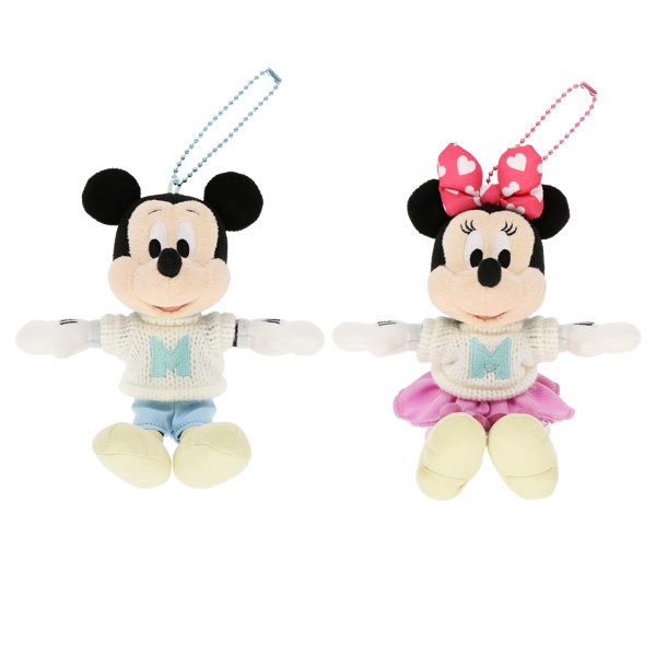 2 stuffed badges Mickey Minnie