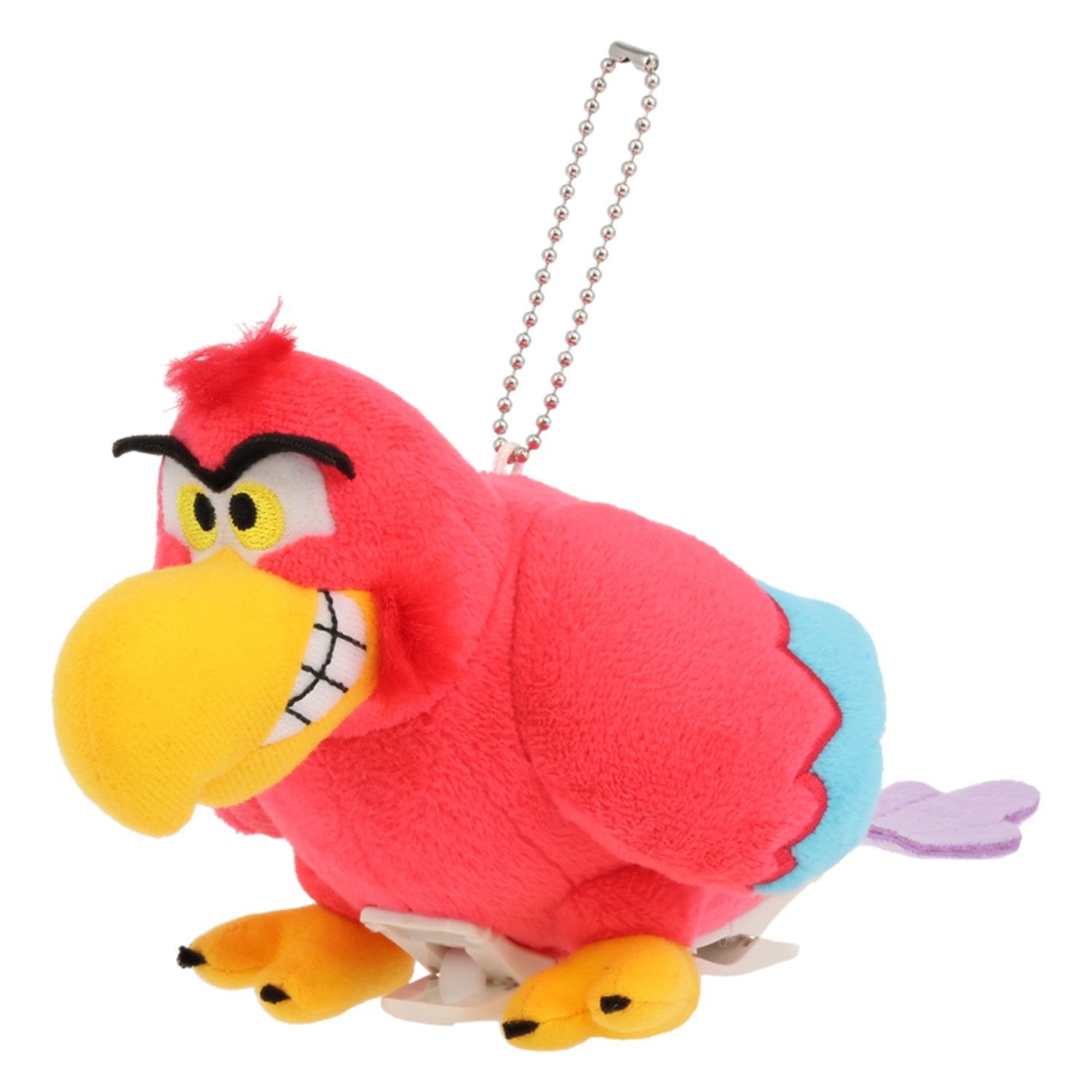 Stuffed toy on shoulder Iago