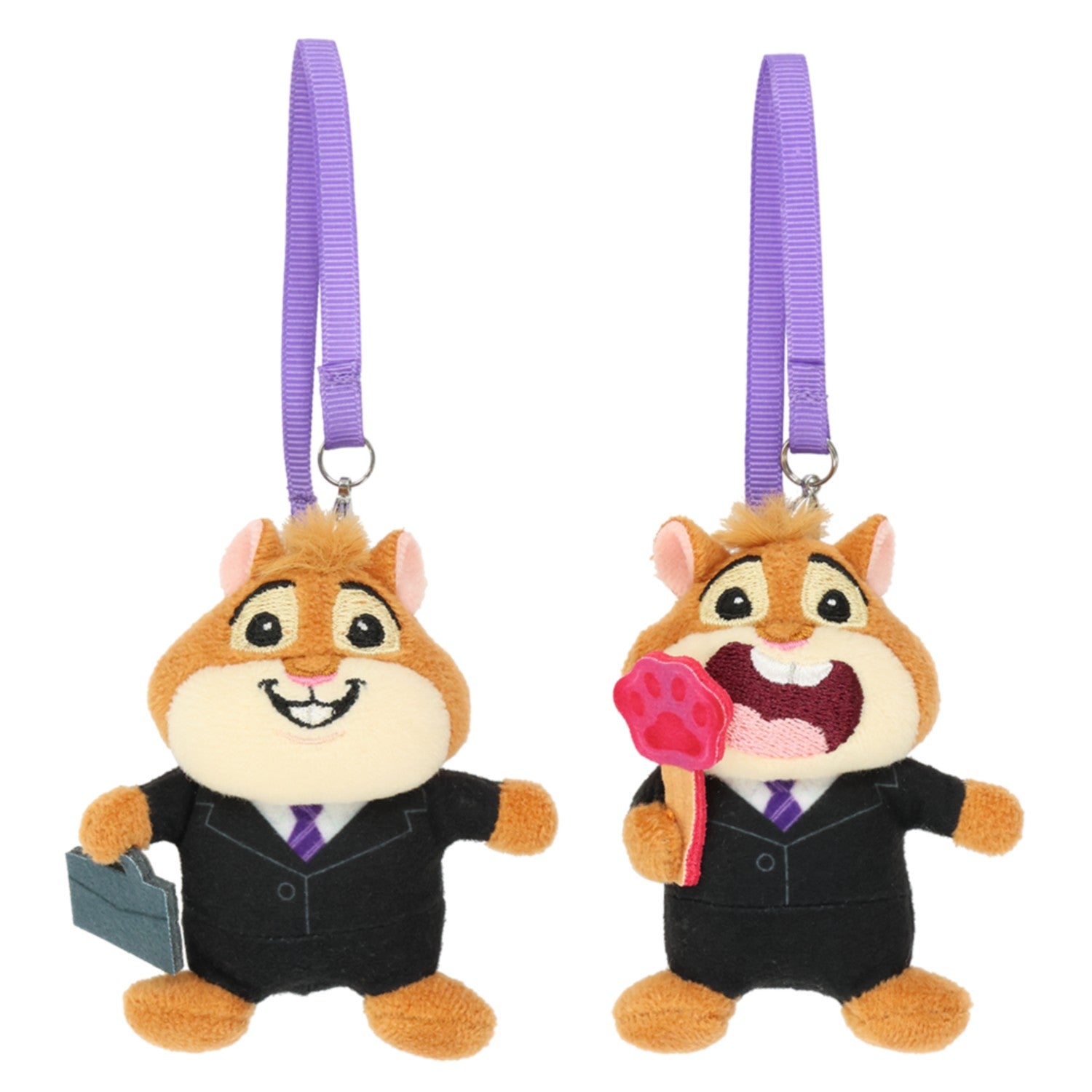2 stuffed animal charms Zootopia