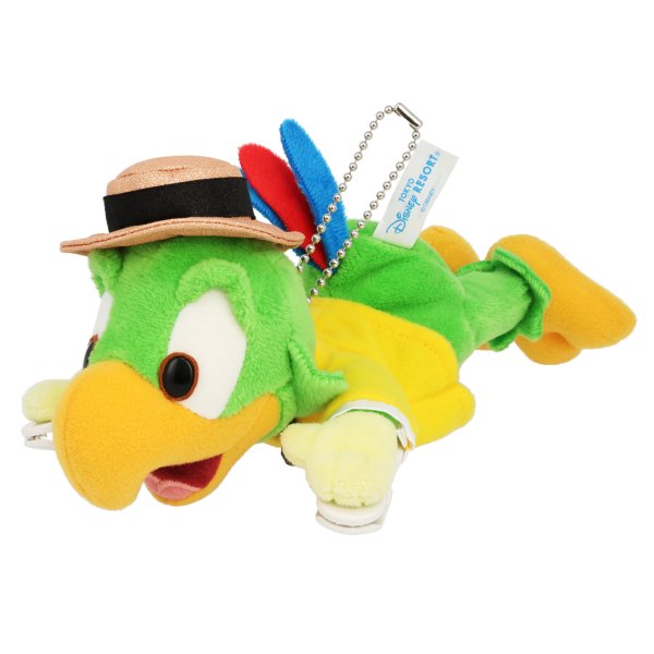 Stuffed toy on shoulder Jose Carioca
