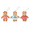 3 stuffed badges The Sunbonettes Bubbles Bunny Beulah