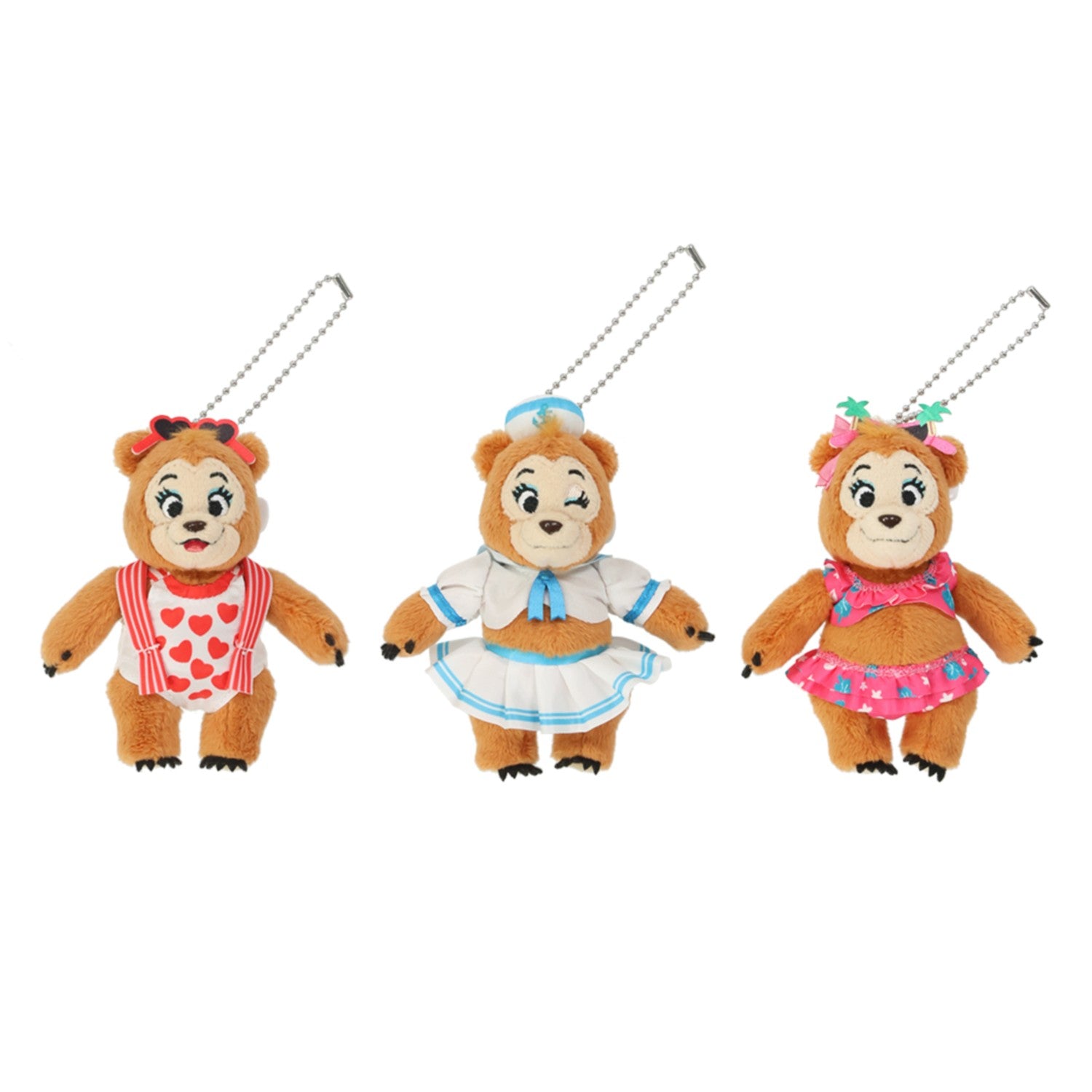 3 stuffed badges The Sunbonettes Bubbles Bunny Beulah