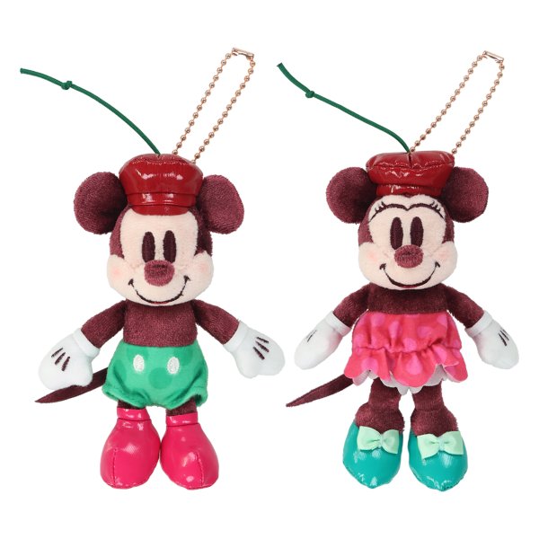 2 stuffed animal charms Mickey Minnie
