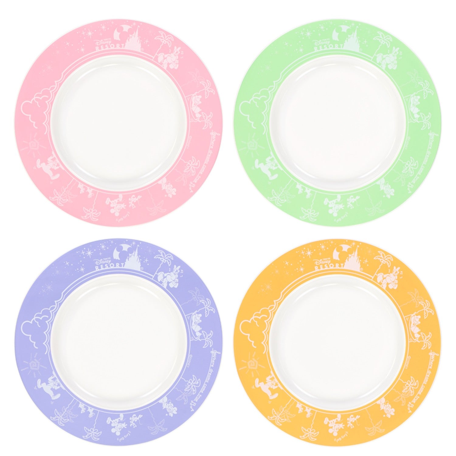 4 plates Tokyo Disney Resort