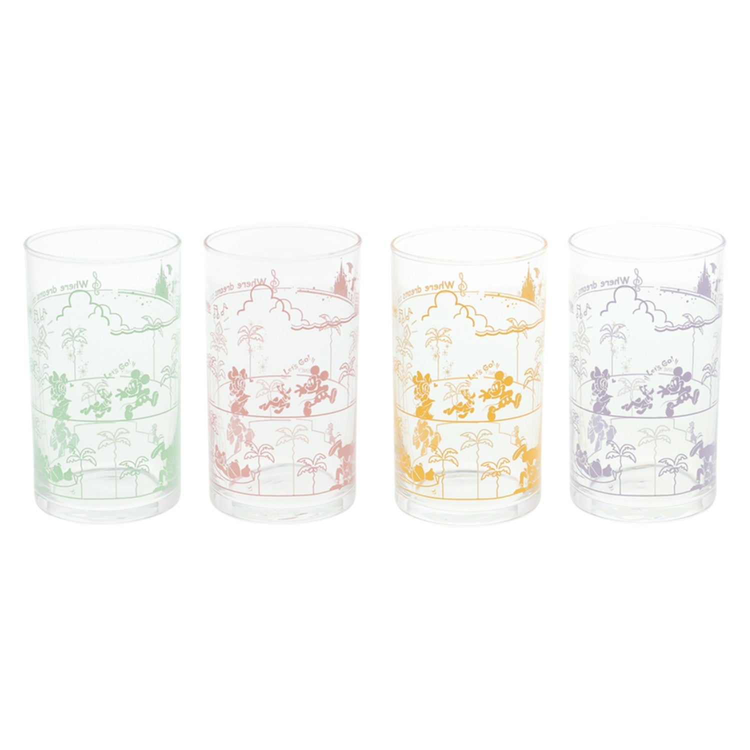 4 glasses Tokyo Disney Resort