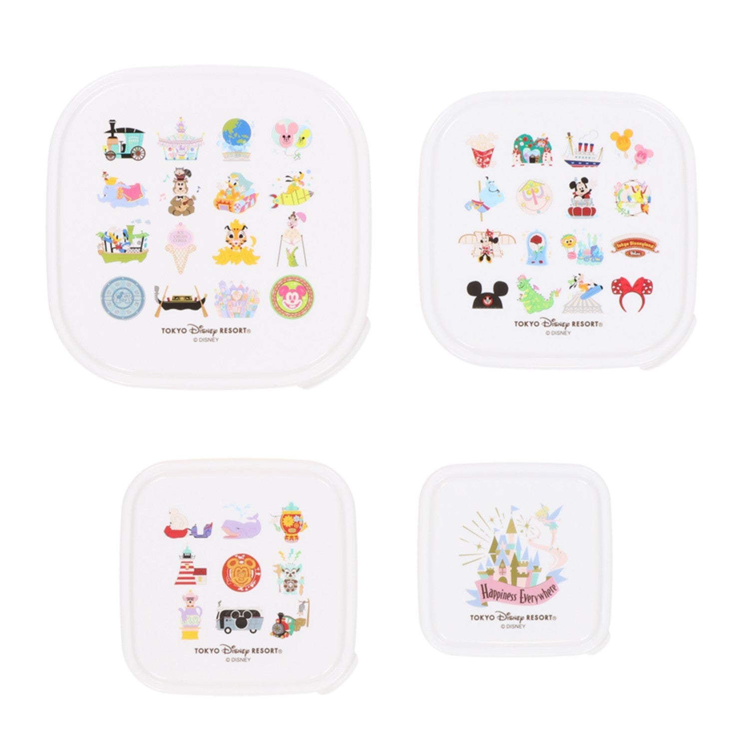 4 sticker containers Tokyo Disney Resort