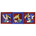 Mickey Donald Goofy seat cushion from Japan, colorful characters on a blue background