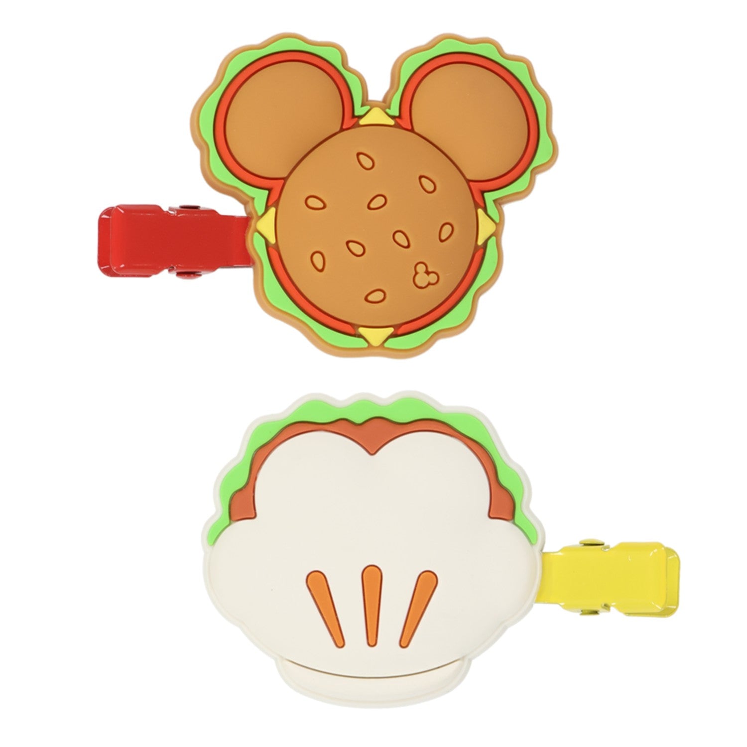 2 hair clips mickey