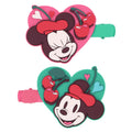 2 hair clips Mickey Minnie