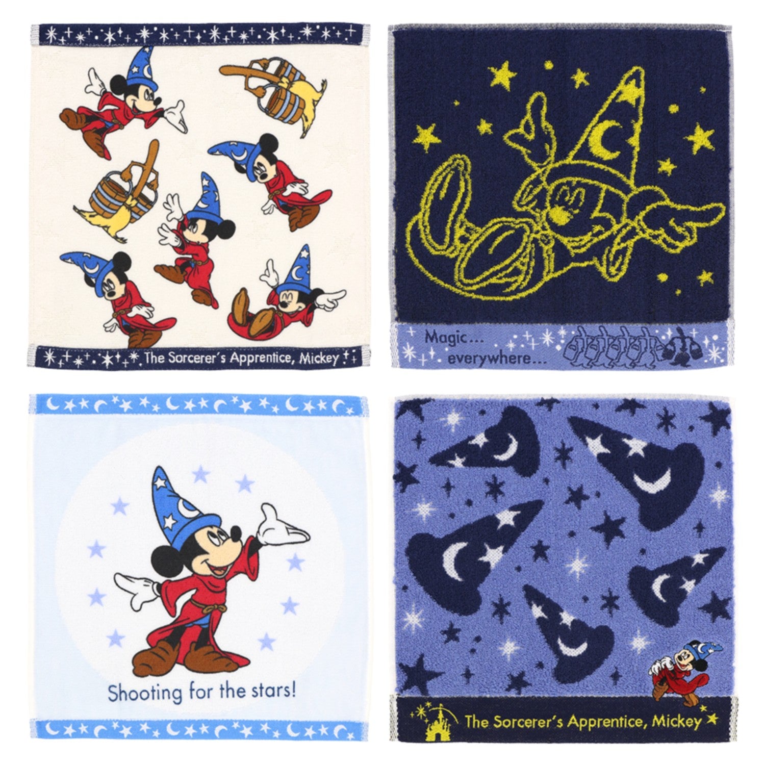 4 mini towels Mickey