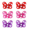 6 hair clips minnie
