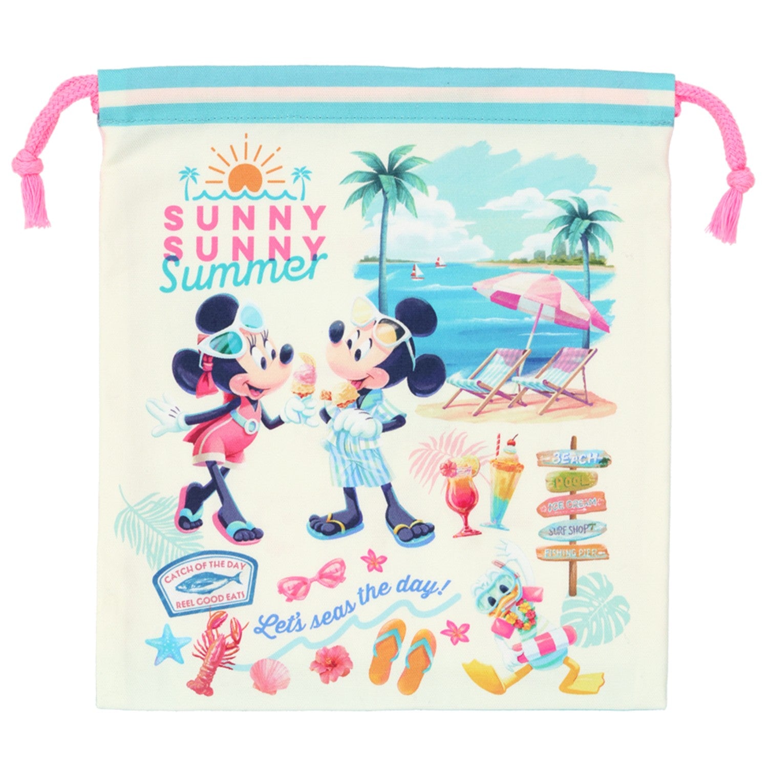 Kinchaku Mickey Mouse and Friends SUNNY SUNNY Summer