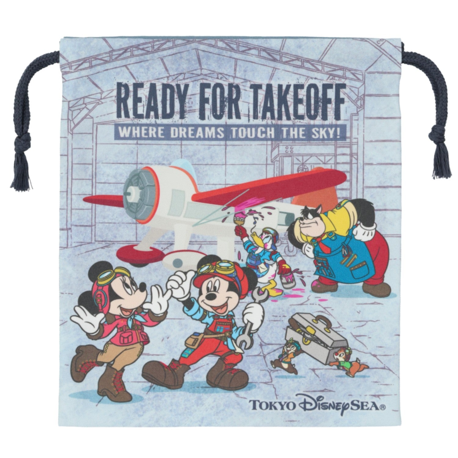 Kinchaku Mickey Mouse and Friends Dreams Take Flight