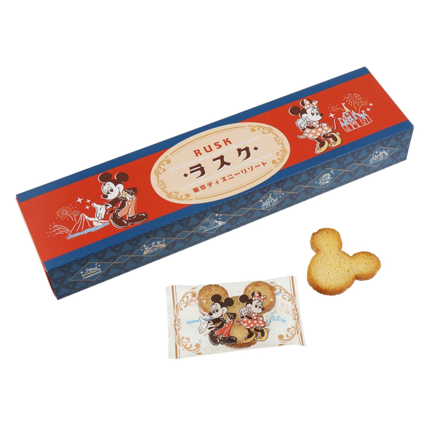 Rusk paper box Mickey Minnie