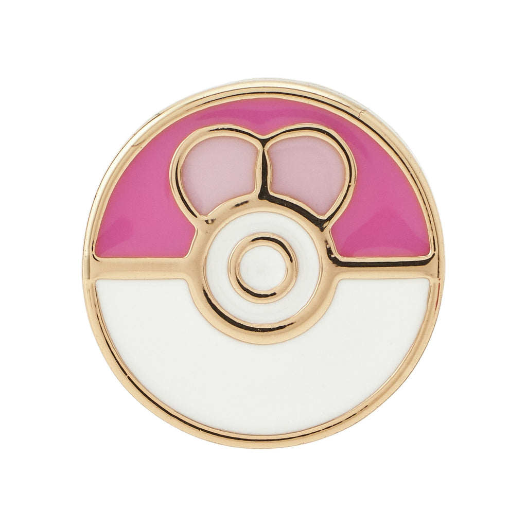 Pokémon Love Love Ball earrings with red and pink details from Japan